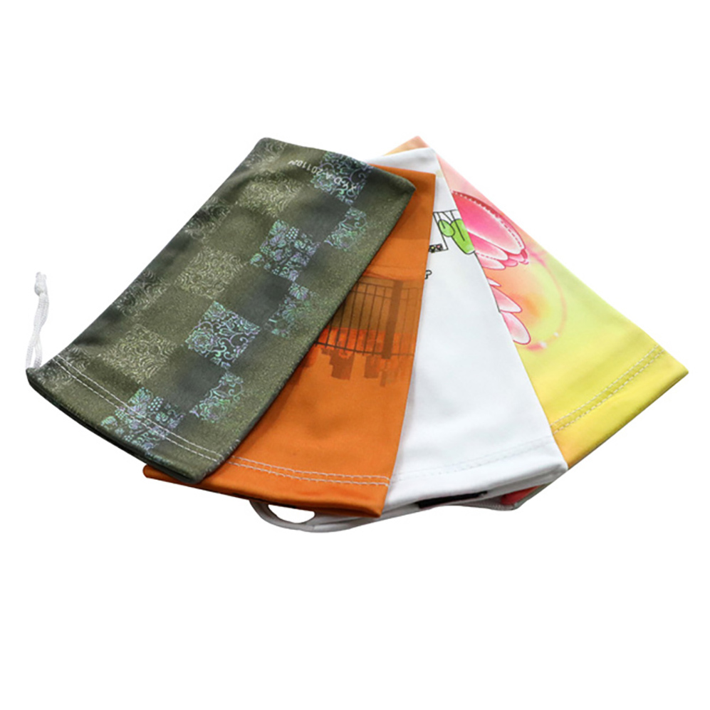 Custom Logo Printing Microfiber Glasses Drawstring Pouch