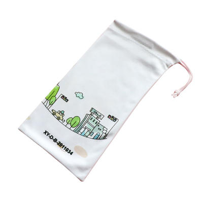 Custom  Logo  Printing  Widely  Used   Eyeglass Pouch  With Drawstring