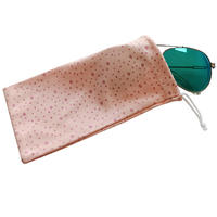 Custom Drawstring Microfiber 80%polyester 20%polyamide  Sunglasses Pouch Bag with Logo Printed