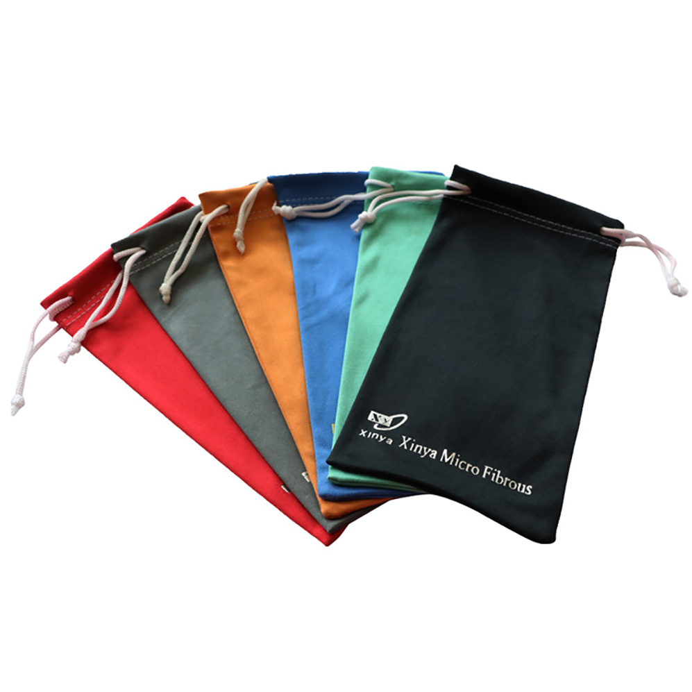 Wholesale  Custom Print Soft Microfiber Drawstring For Glasses Bag