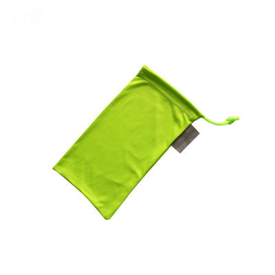 Microfiber Drawstring Pouch With Wash Label