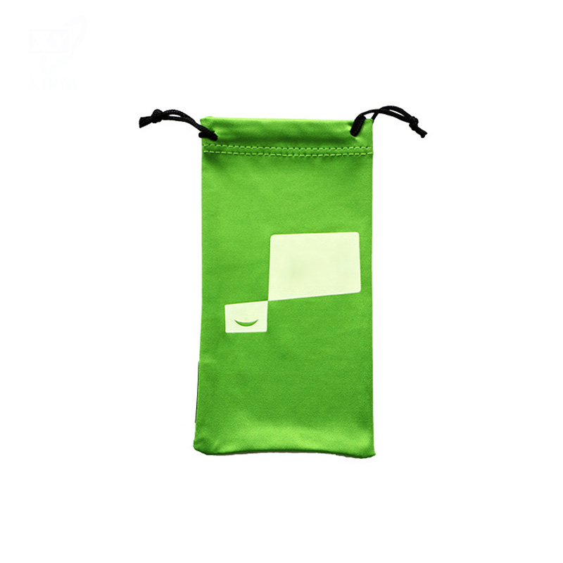 Custom Made Silk Screen Printed Microfiber Glasses Pouch